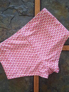 Pink, Orange & White Geo Print Swim Shorts